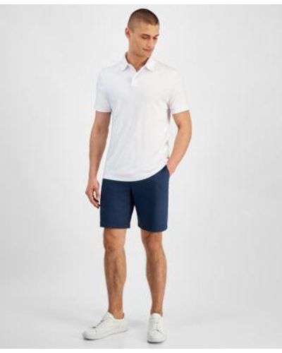 Calvin Klein Supima Cotton Polo Shirt Refined Slim Fit Shorts - Blue