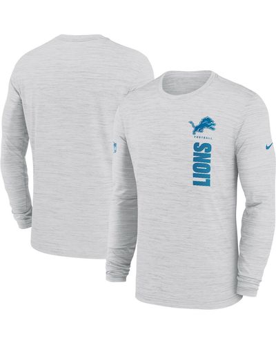 Nike Detroit Lions 2024 Sideline Velocity Performance Long Sleeve T-shirt - Gray