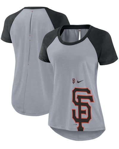 Nike San Francisco Giants Summer Breeze Raglan Fashion T-shirt - Gray