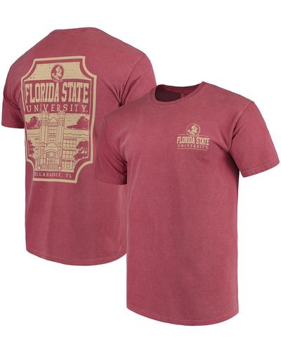 Image One Florida State Seminoles Comfort Colors Campus Icon T-shirt - Red
