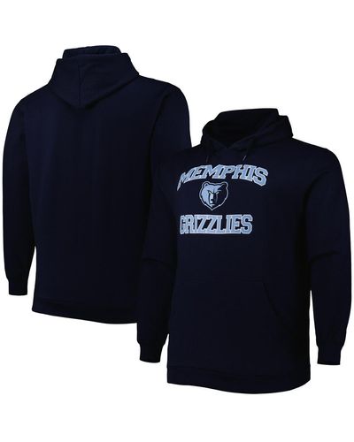 Profile Memphis Grizzlies Big And Tall Heart And Soul Pullover Hoodie - Blue