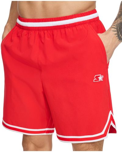 Starter Varsity Athletic Mesh Stretch 7" Shorts - Red