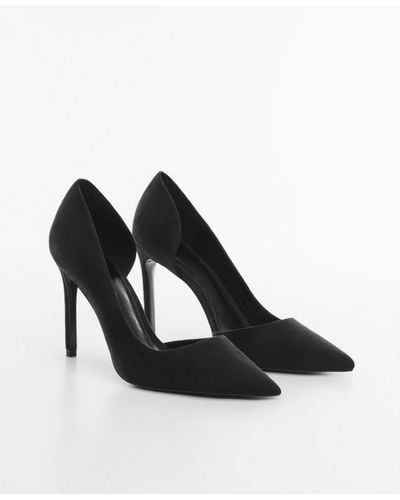 Mango Asymmetrical Heeled Shoes - Black