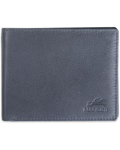 Mancini Bellagio Collection Center Wing Bifold Wallet - Gray