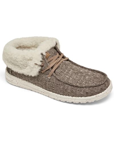 Hey Dude Wendy Fold Casual Moccasin Sneakers From Finish Line - Brown