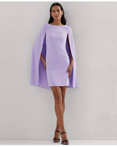 Lauren by Ralph Lauren Slim-fit Cape Dress - Purple