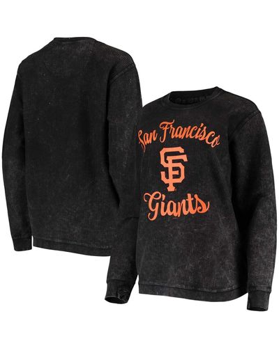 G-III 4Her by Carl Banks San Francisco Giants Script Comfy Cord Pullover Sweatshirt - Black