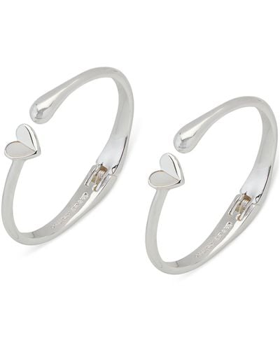 Lucky Brand Tone 2-pc. Set Heart Cuff Bracelets - Metallic
