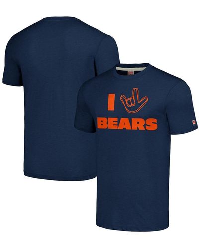 Men's Homage Light Blue Chicago Bears Hyper Local Tri-Blend T-Shirt