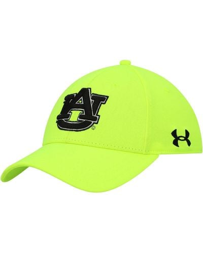 Under Armour Neon Auburn Tigers Signal Call Performance Flex Hat - Green