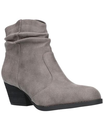 Bella Vita Helena Slouch Booties - Gray