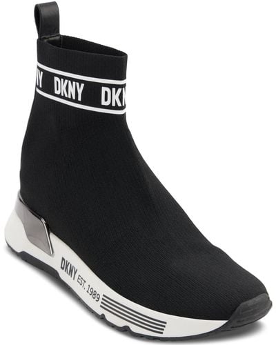 DKNY Neddie Pull-on Sock Sneakers - Black