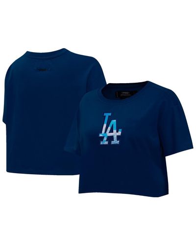 Pro Standard Los Angeles Dodgers Painted Sky Boxy Cropped T-shirt - Blue