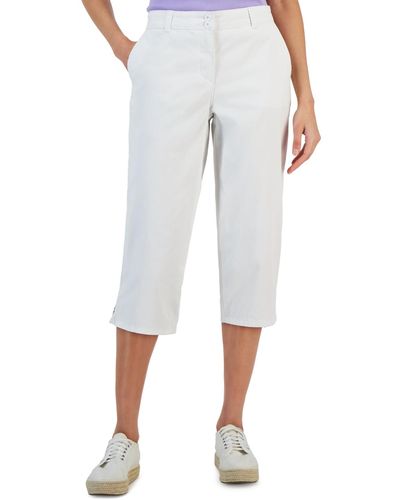 Karen Scott Comfort Waist Capri Pants, Created For Macy's - Gray
