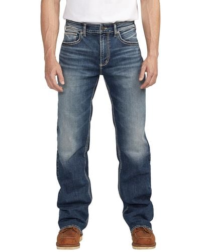 Silver Jeans Co. Craig Classic Fit Boot Cut Jeans - Blue