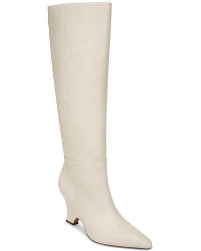 Sam Edelman Vance Sculpted Wedge Dress Boots - White