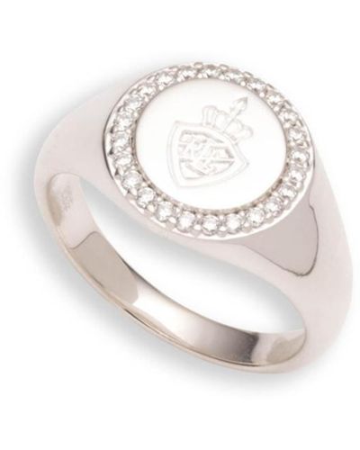 Ralph Lauren Lauren Cubic Zirconia Shield Ring - White