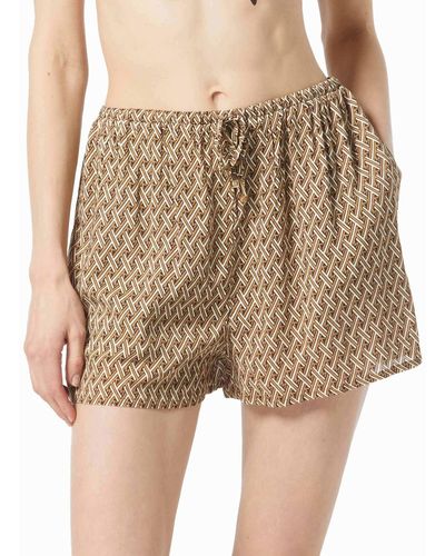 Michael Kors Drawstring Shorts Swim Cover-up - Brown