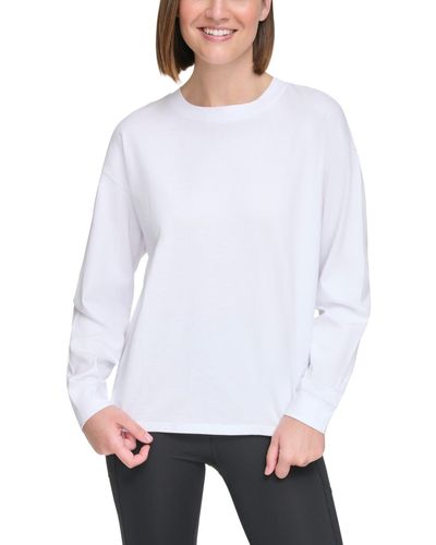 Calvin Klein Performance Long-sleeve Crewneck T-shirt - White