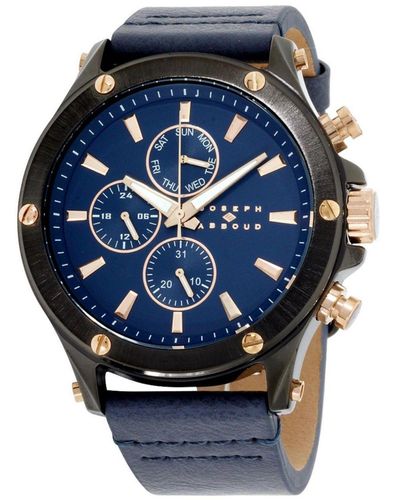 Joseph Abboud Analog Leather Watch - Brown