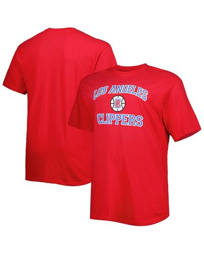 Profile La Clippers Big And Tall Heart And Soul T-shirt - Red