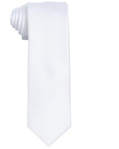 Con.struct Satin Solid Tie - White