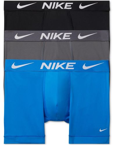 Nike 3-pk. Dri-fit Essential Micro Boxer Briefs - Blue