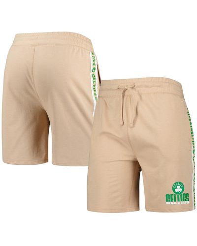 Concepts Sport Boston Celtics Team Stripe Shorts - Natural