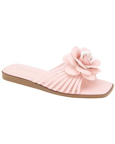 BCBGeneration Masha Flower Slip-on Flat Sandals - Pink