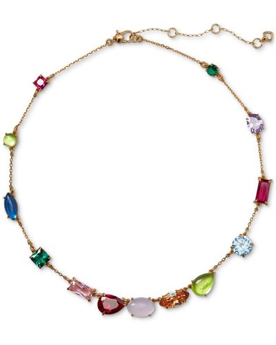 Kate Spade Gold-tone Color Crystal Scatter Necklace - Natural