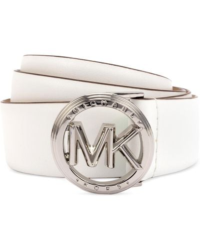 Michael Kors Michael Leather Logo-buckle Belt - White