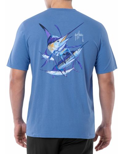 Guy Harvey Short Sleeve Crewneck Graphic T-shirt - Blue