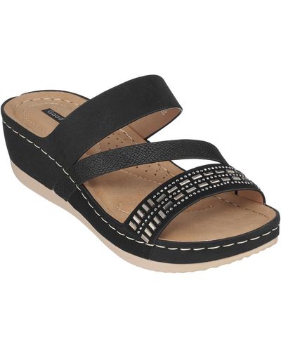 Gc Shoes Tera Wedge Sandals - Black
