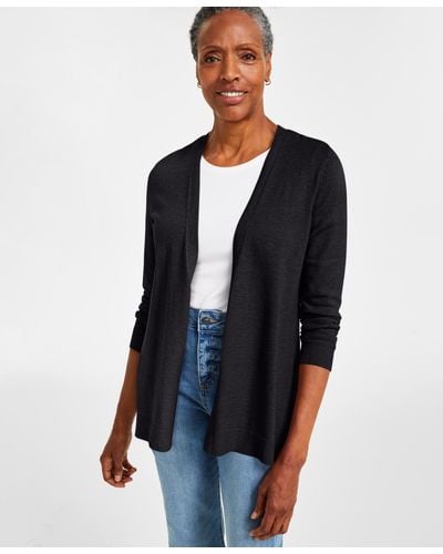 Macys womens black cardigan sale