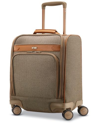 Hartmann Herringbone Dlx Carry-on Under-seater Spinner Suitcase - Natural