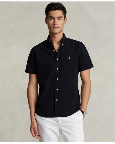 Polo Ralph Lauren Rl Prepster Classic-fit Seersucker Shirt - Black