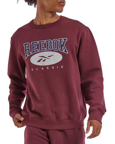 Reebok Archive Crewneck Logo Sweatshirt - Red