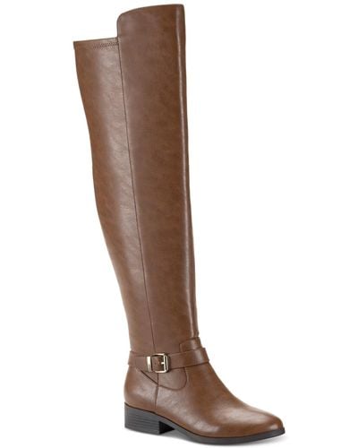 Style & Co. Charlaa Buckled Over-the-knee Boots - Brown