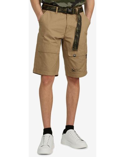 Ecko' Unltd Flip Front Cargo Shorts - Natural