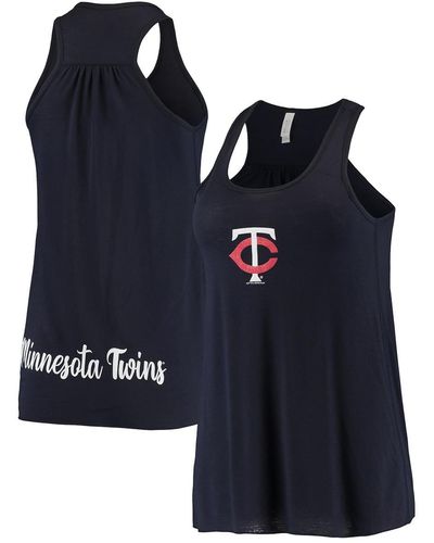 Soft As A Grape Minnesota Twins Front And Back Tank Top - Blue