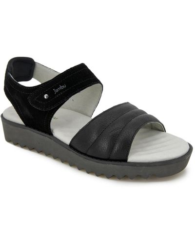 Jambu Africa Flat Sandals - Black