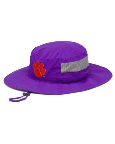 Columbia Clemson Tigers Bora Bora Booney Ii Omni-shade Bucket Hat - Purple