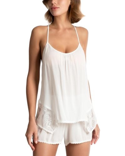 Linea Donatella Flower Child Shorts Pajama Set - White