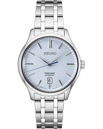 Seiko Automatic Presage Stainless Steel Bracelet Watch 42mm - Blue