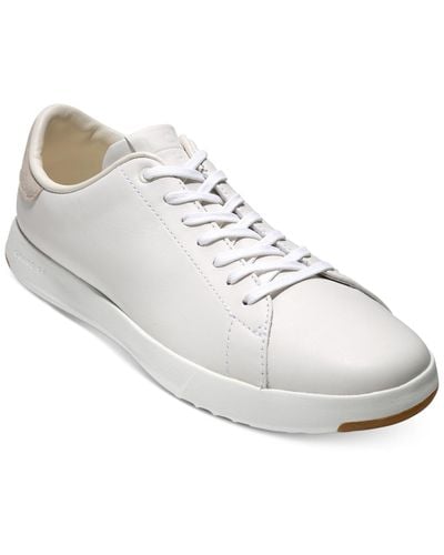 Cole Haan Men's Grandpro Leather Tennis Sneakers - White