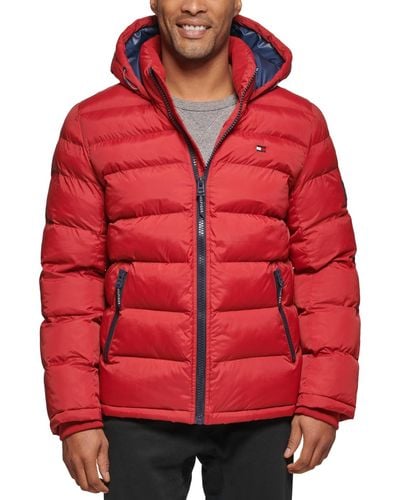 Tommy Hilfiger Quilted Puffer Jacket - Red