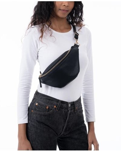 INC International Concepts Bean-shaped Fanny Pack With Interchangeable Straps - Black