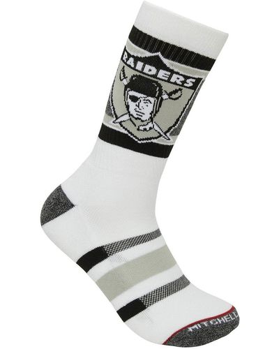 Mitchell & Ness And Las Vegas Raiders Interception Crew Socks - White