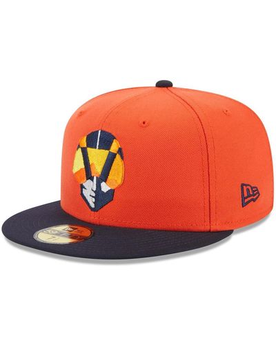 KTZ Las Vegas Aviators Authentic Collection Alternate Logo 59fifty Fitted Hat - Orange