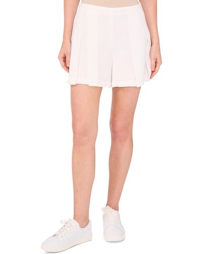 Cece Stitched Pleated Shorts - White